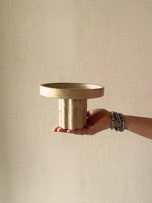 Aardewerk plateau verhoger beige