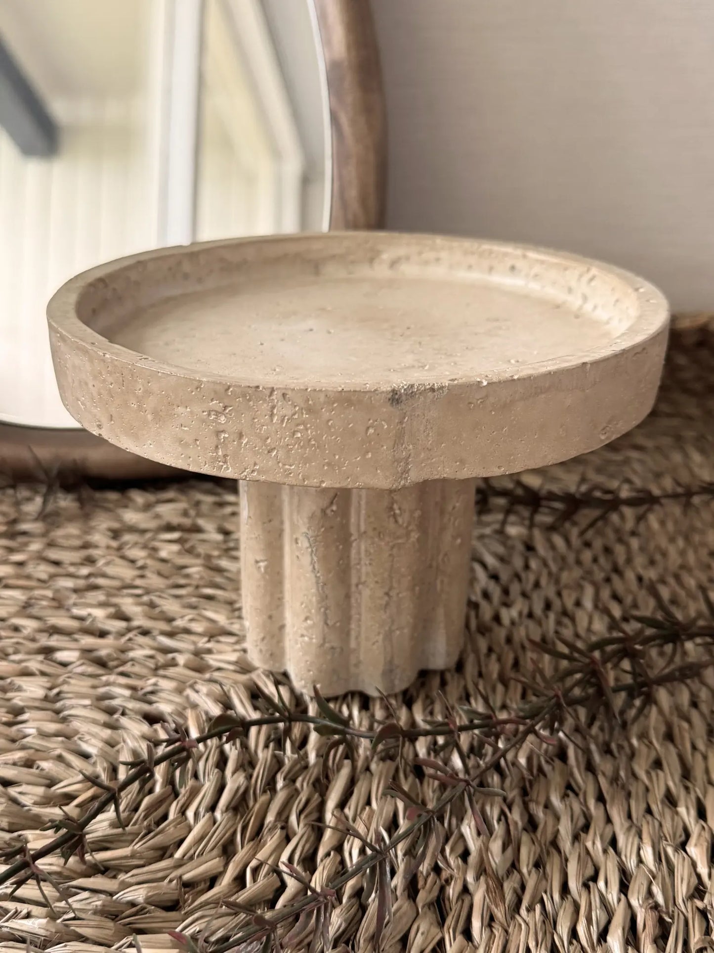 Aardewerk plateau verhoger beige