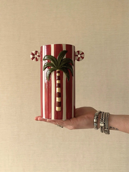 Aardewerk vaas Paluna rood