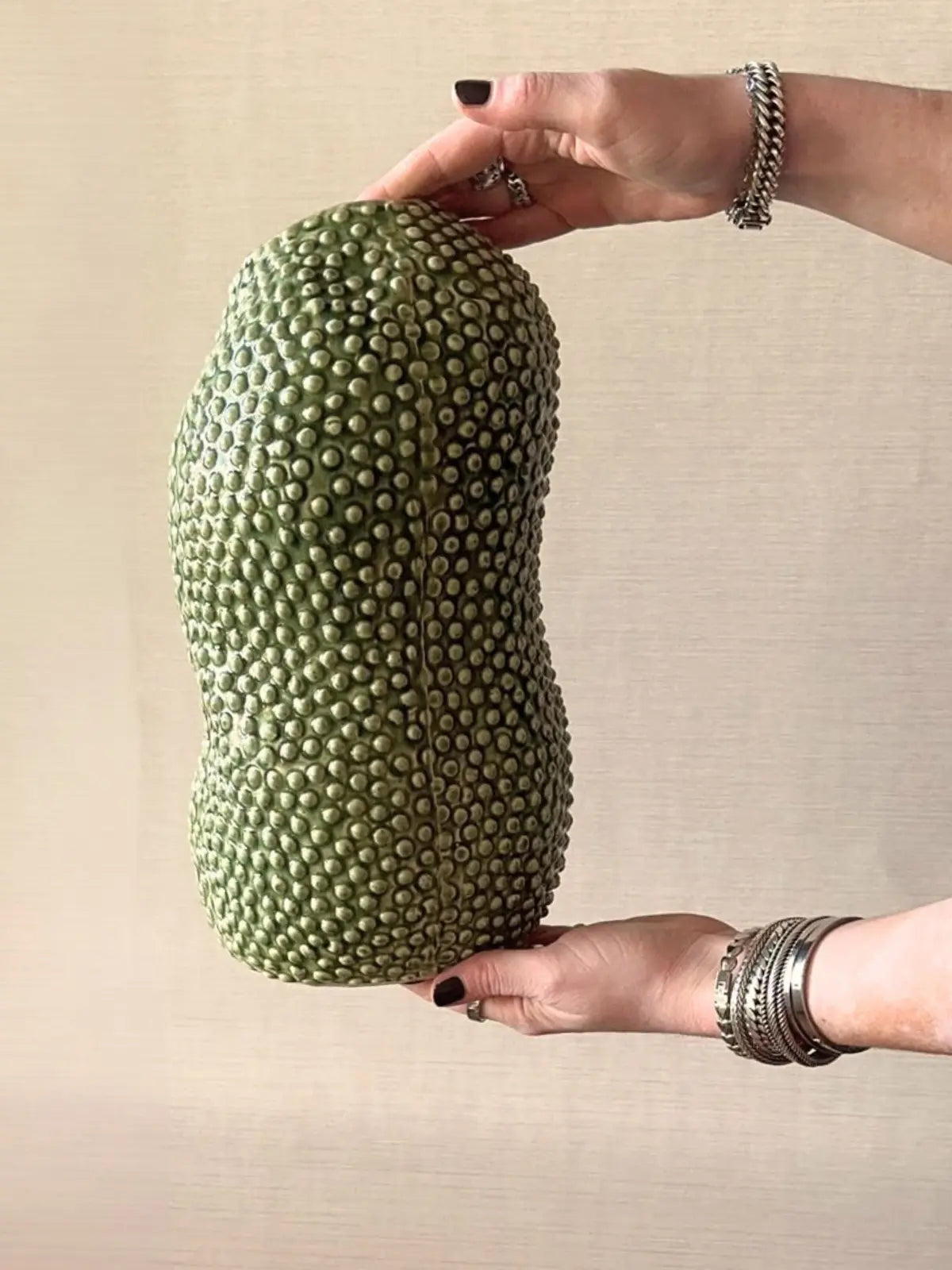 Aardewerk vaas Pickle groen