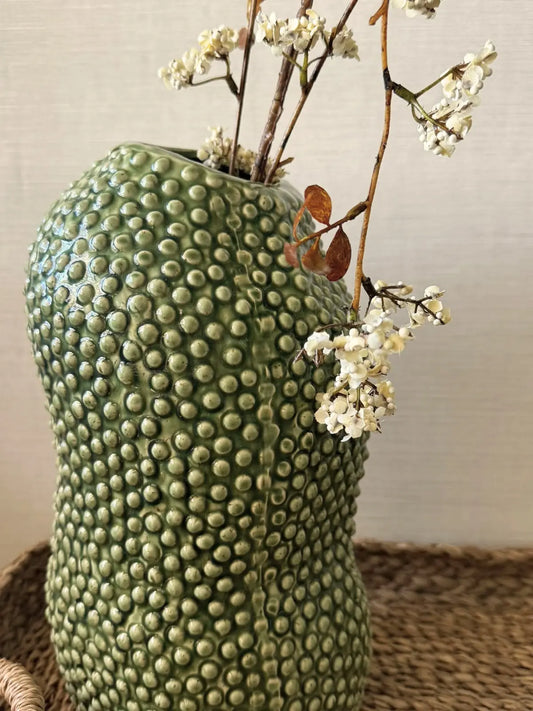 Aardewerk vaas Pickle groen