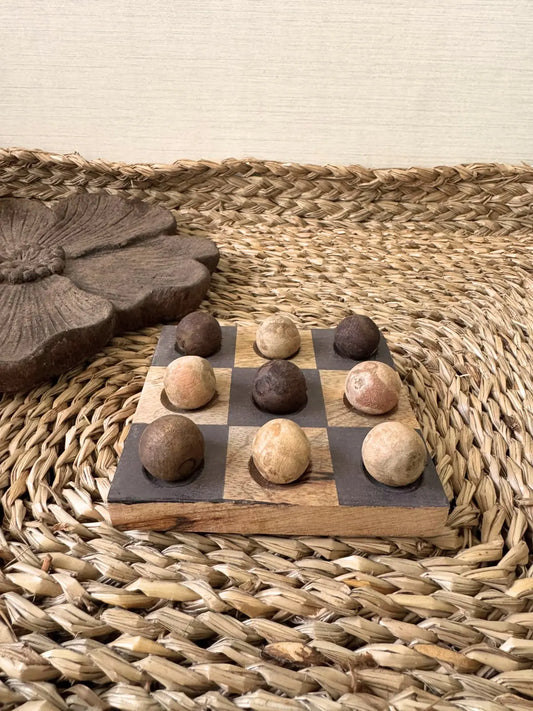 Decoratief boter kaas en eieren spel mangohout