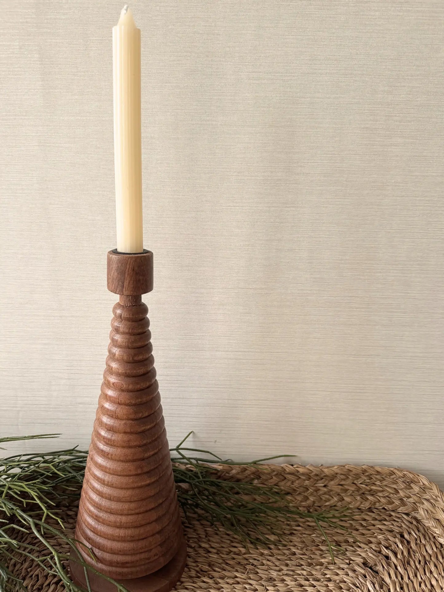 Kaarsenhouder kerstboom bruin