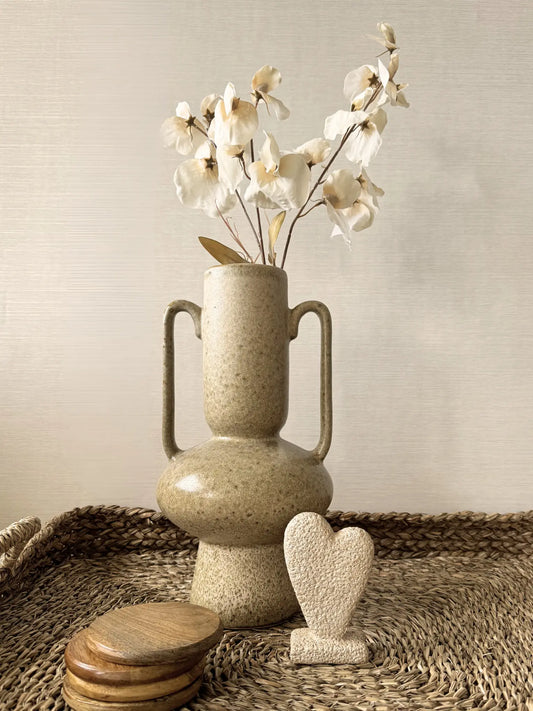 Kunstgroen erwtbloem beige