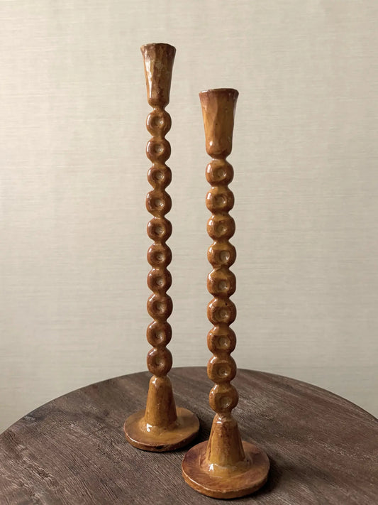 Kaarsenhouder mosterdgeel