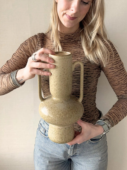 Vaas Otaru olijfgroen Light & Living