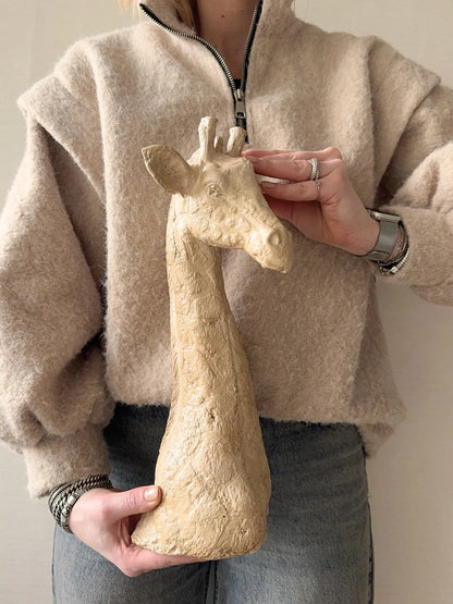 Ornament giraffe beige