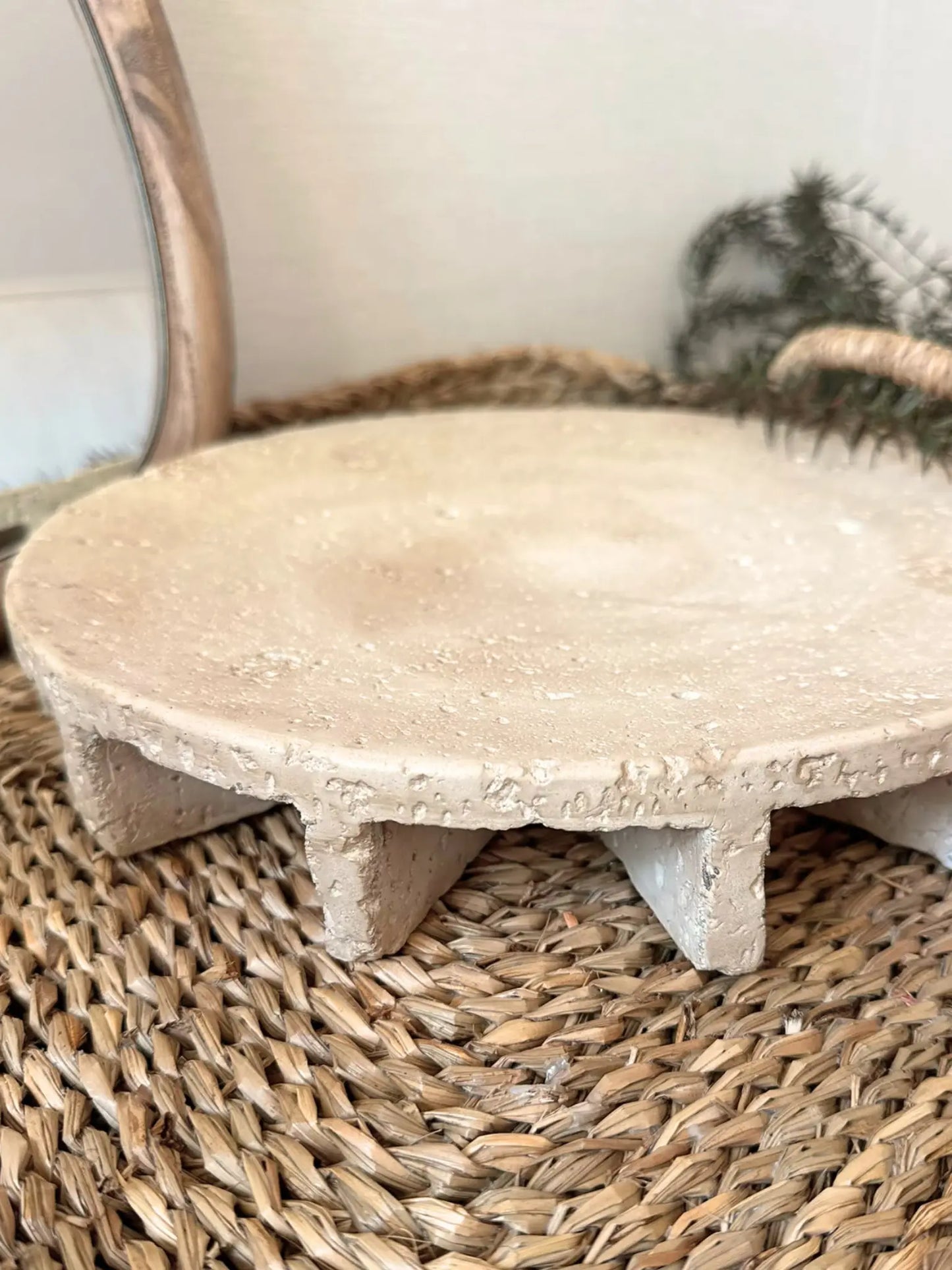Aardewerk plateau beige 29 x 29 cm