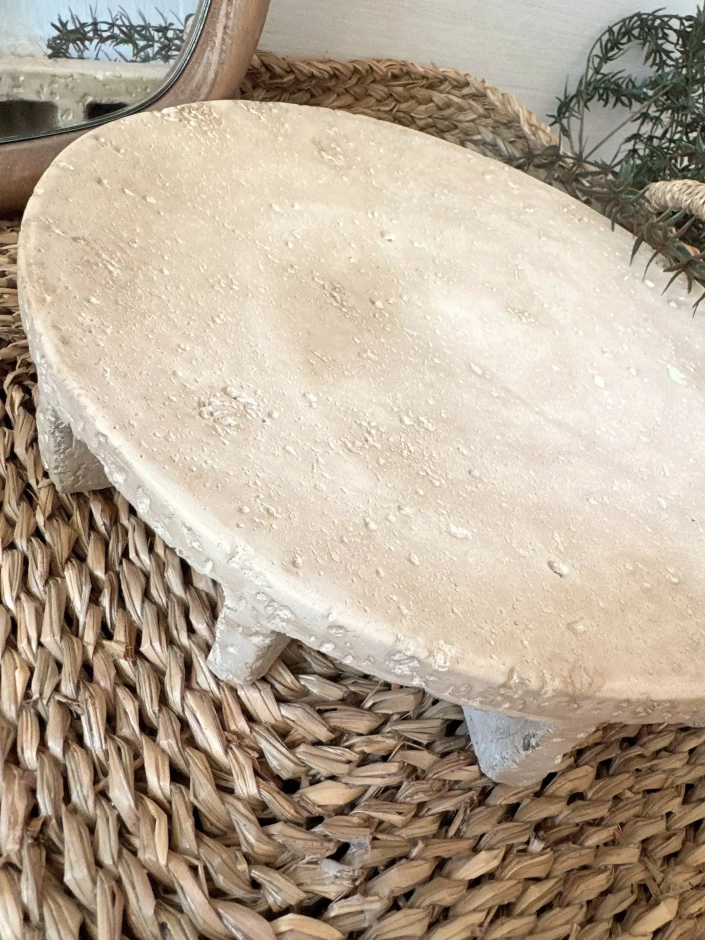 Aardewerk plateau beige 29 x 29 cm