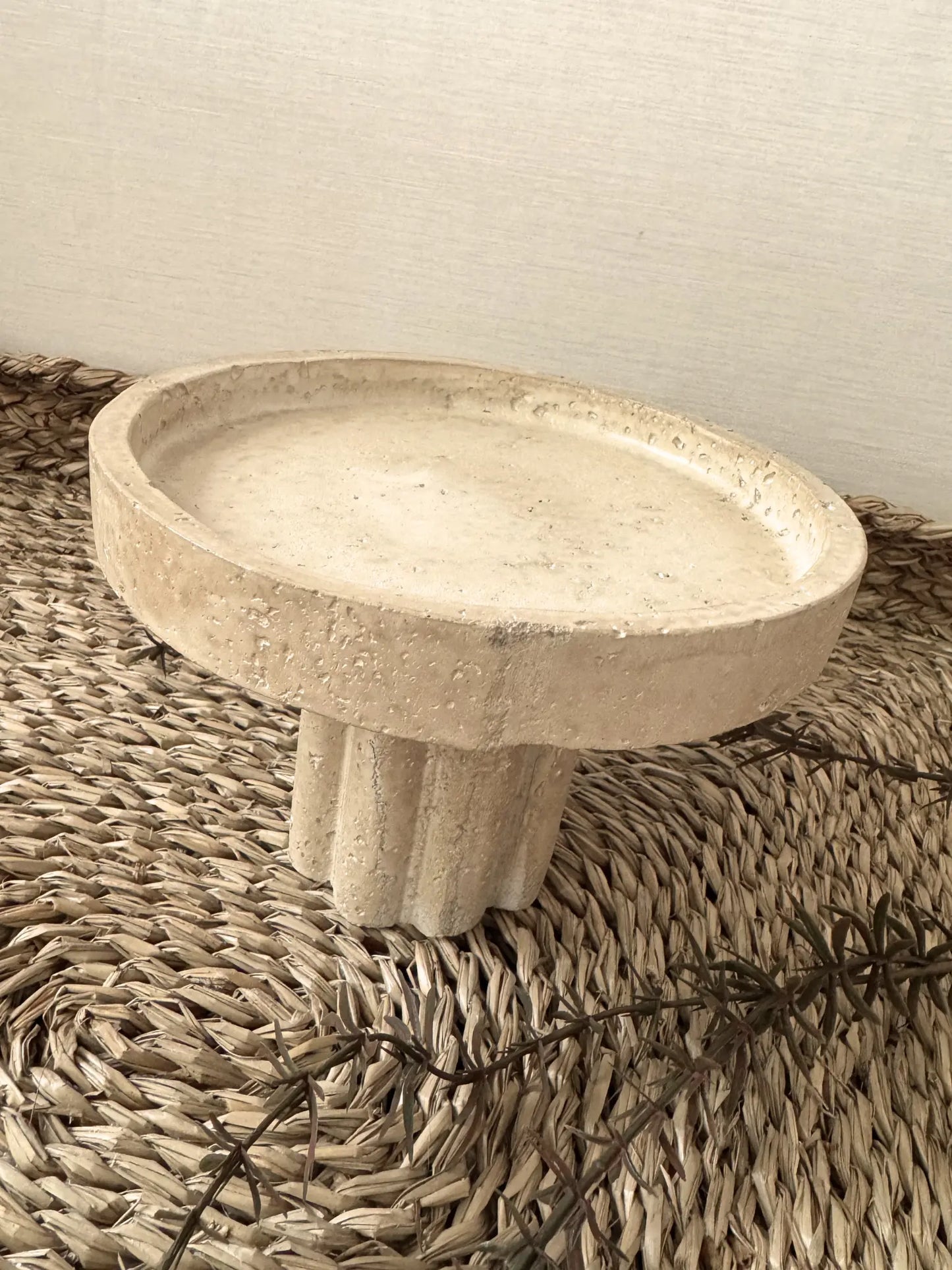Aardewerk plateau verhoger beige