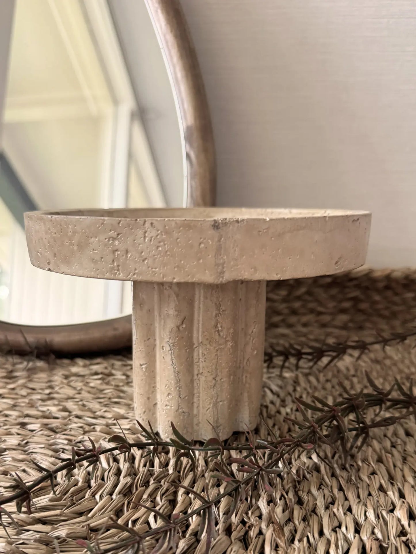 Aardewerk plateau verhoger beige