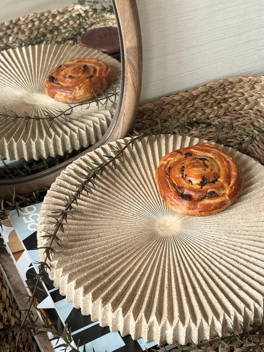 Aardewerk plateau beige