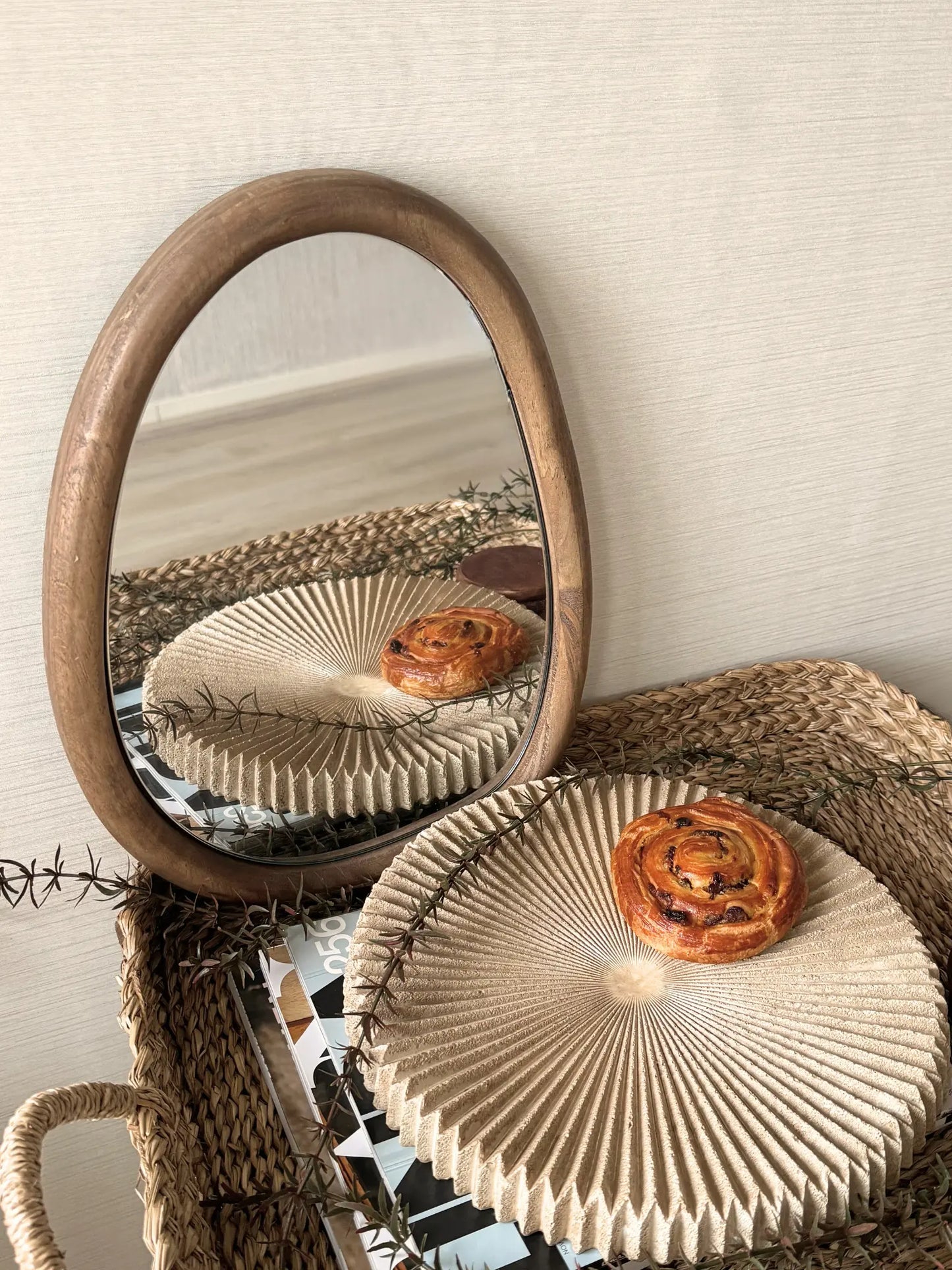 Aardewerk plateau beige