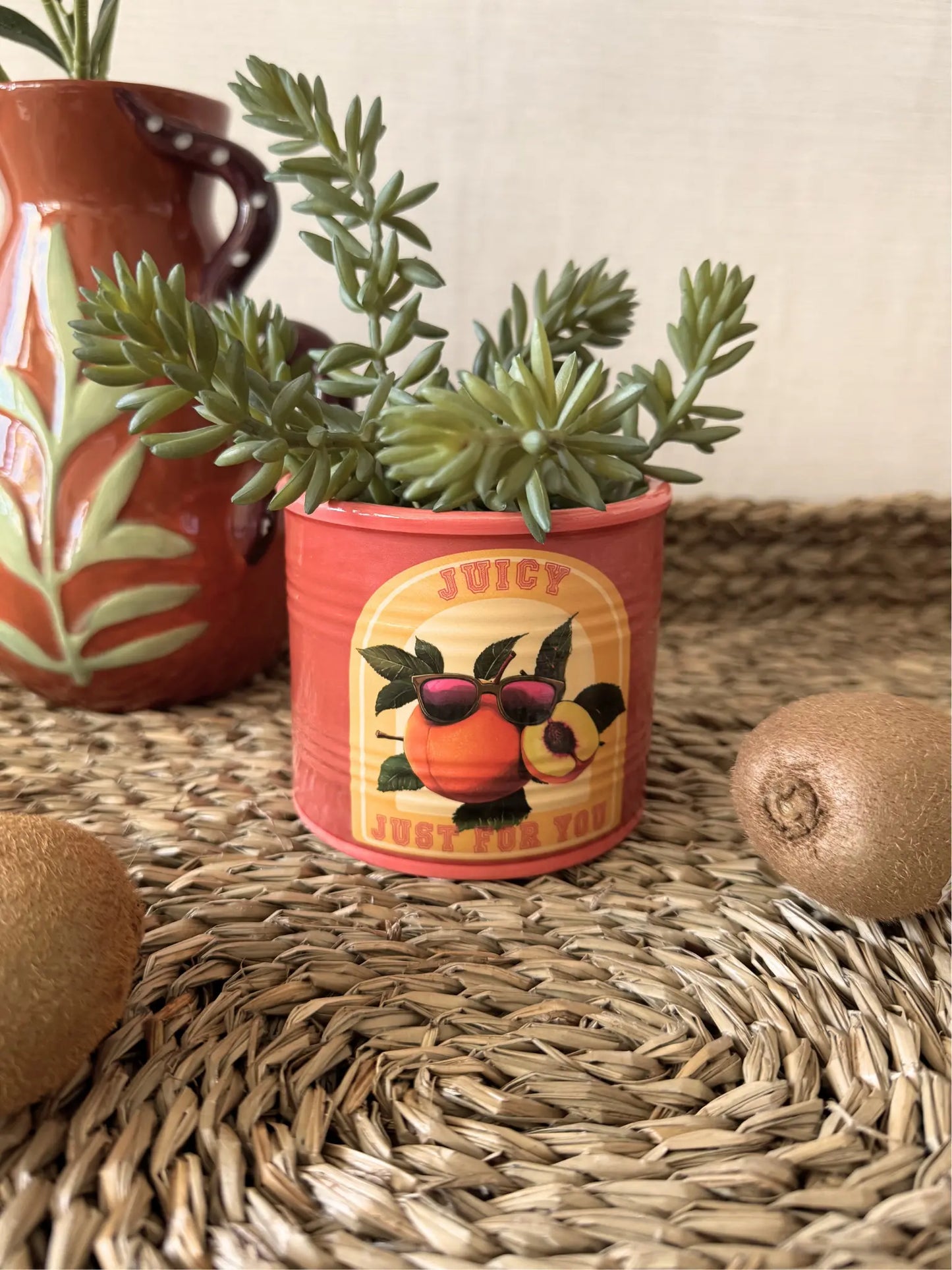 Aardewerk pot perzik