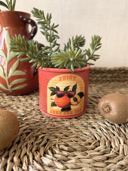 Aardewerk pot perzik