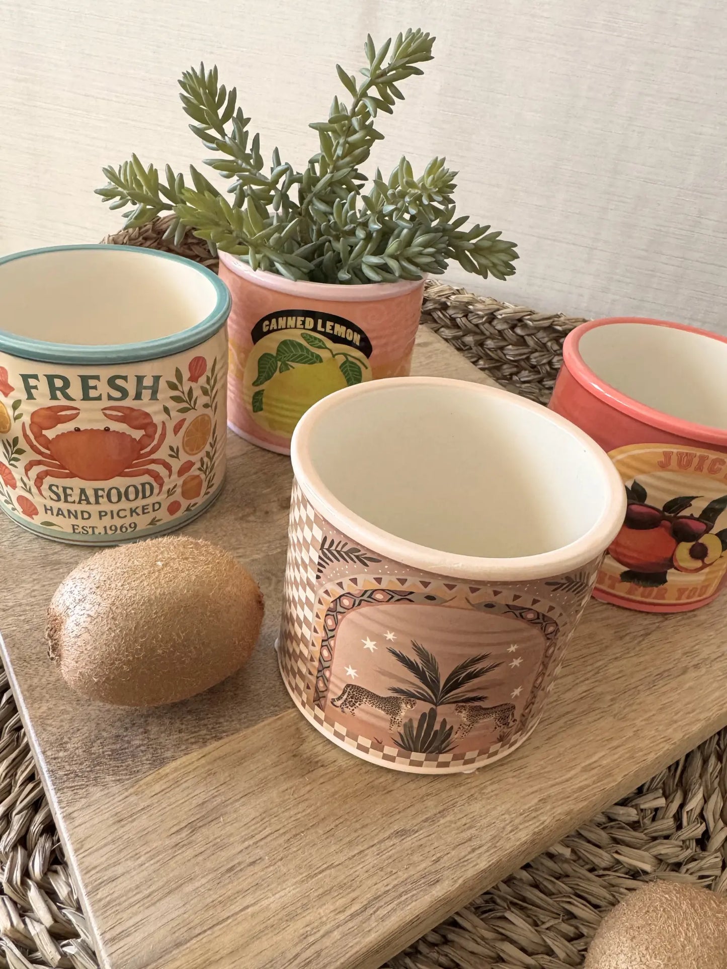 Aardewerk pot palm tijger