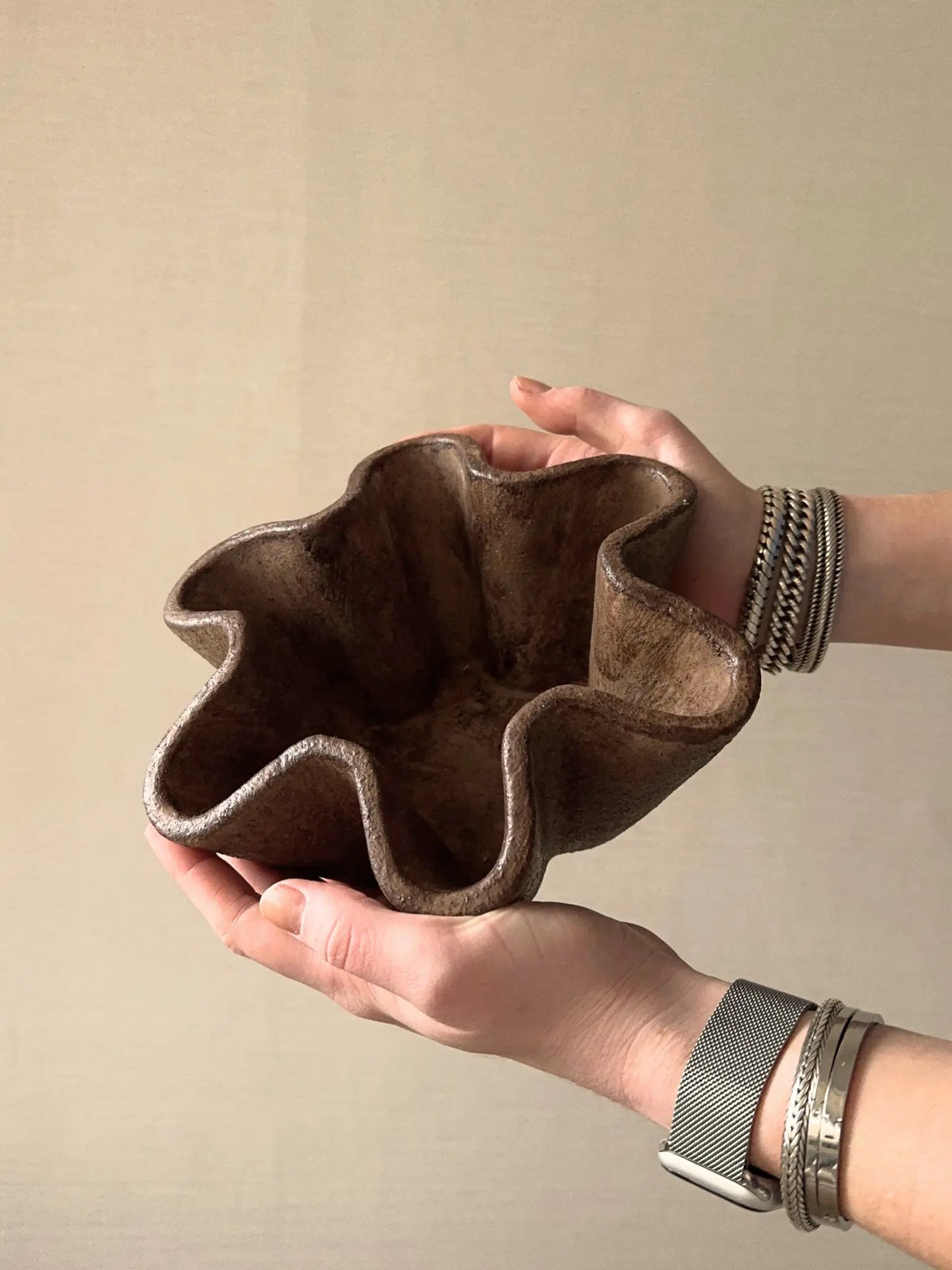 Aardewerk schaal bruin