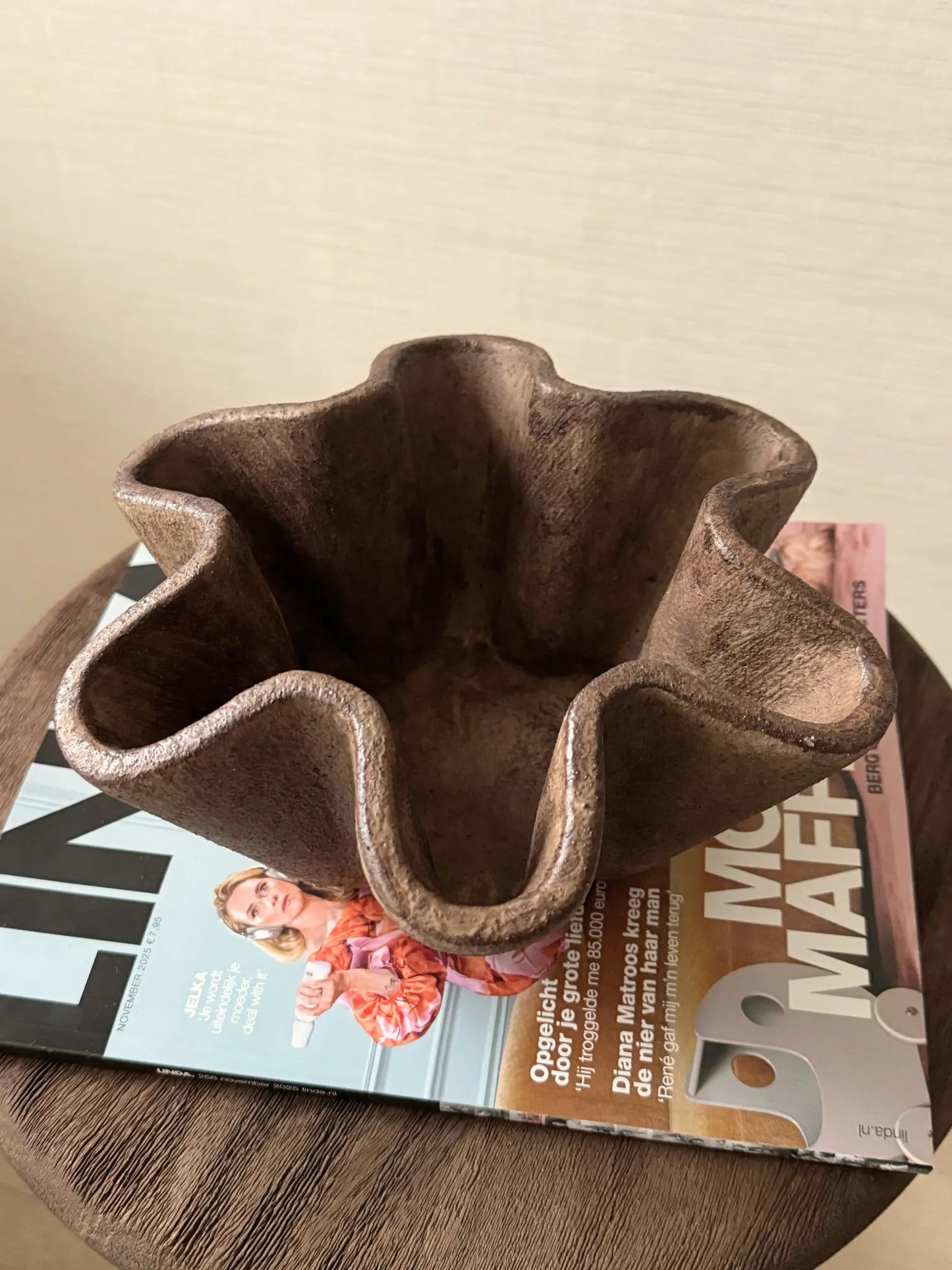 Aardewerk schaal bruin