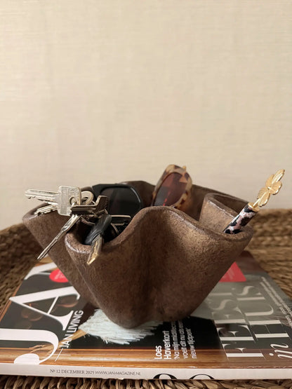 Aardewerk schaal bruin