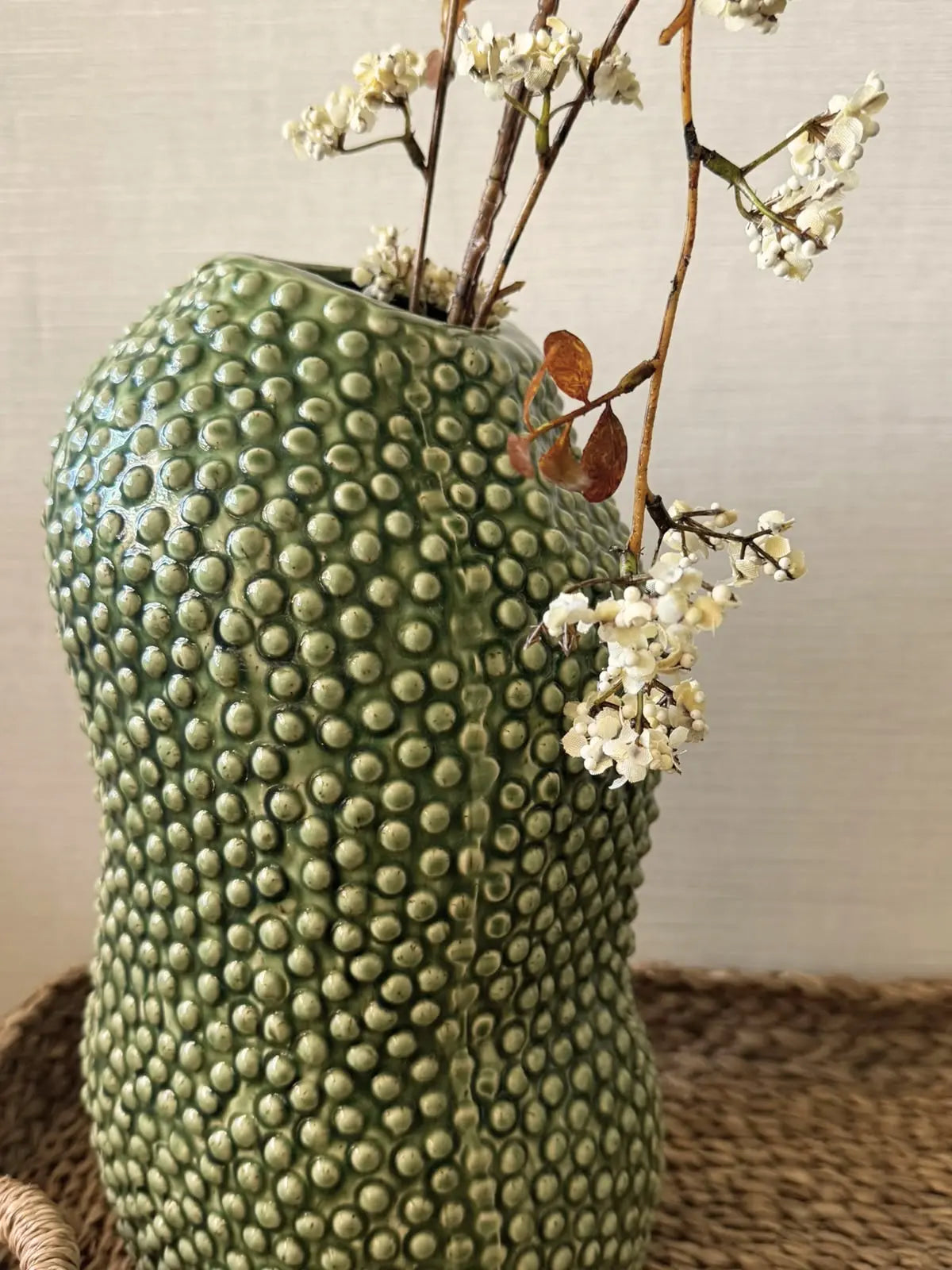 Aardewerk vaas Pickle groen