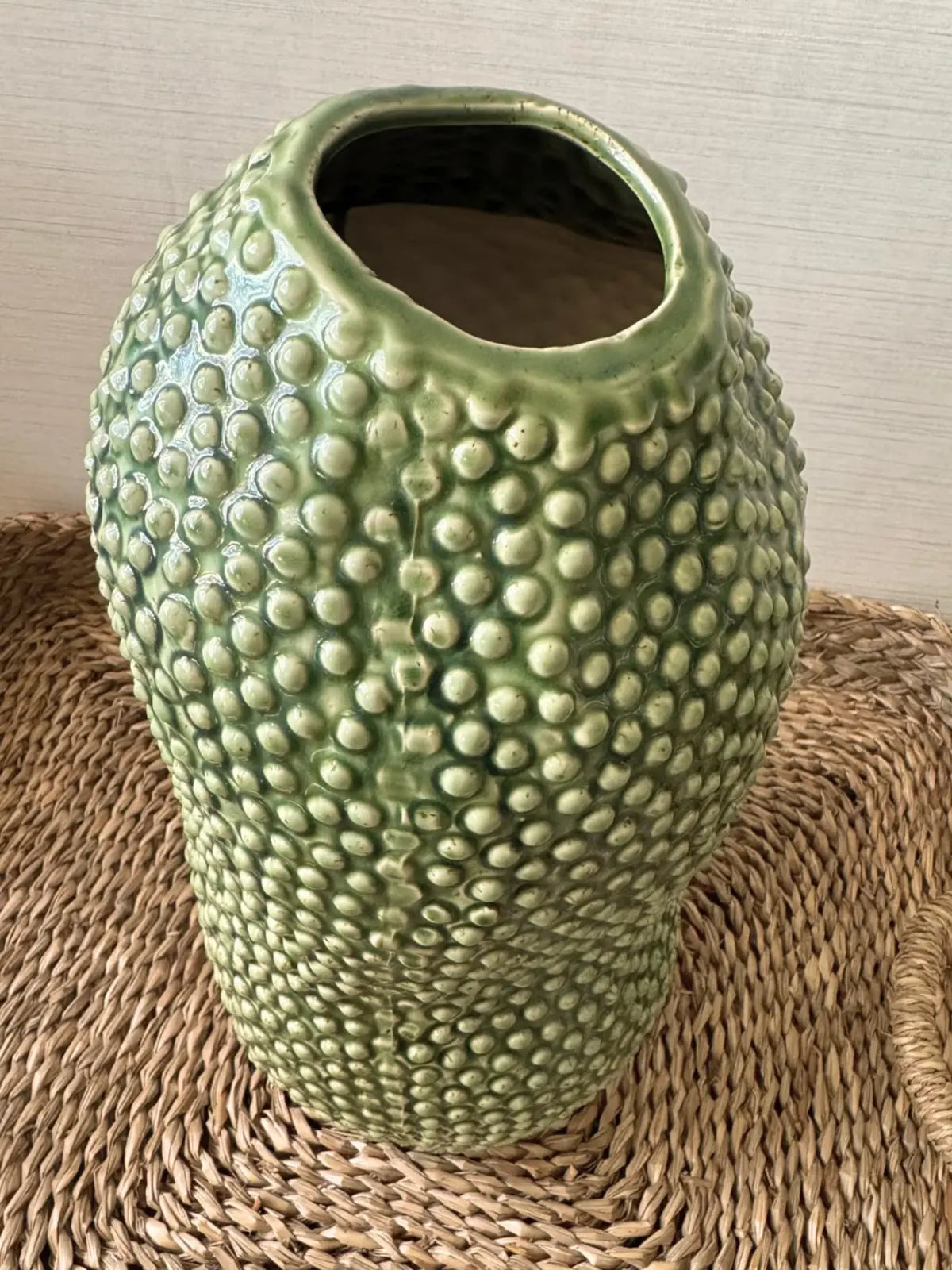 Aardewerk vaas Pickle groen