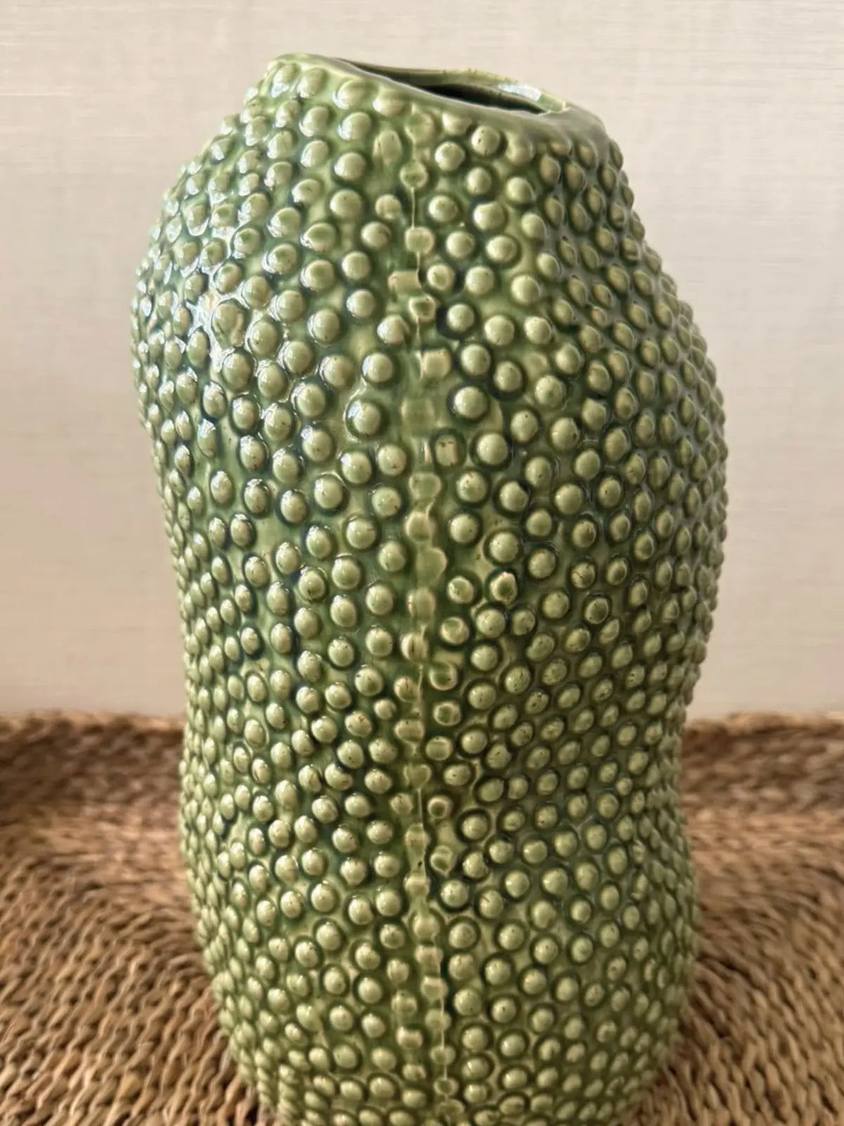 Aardewerk vaas Pickle groen