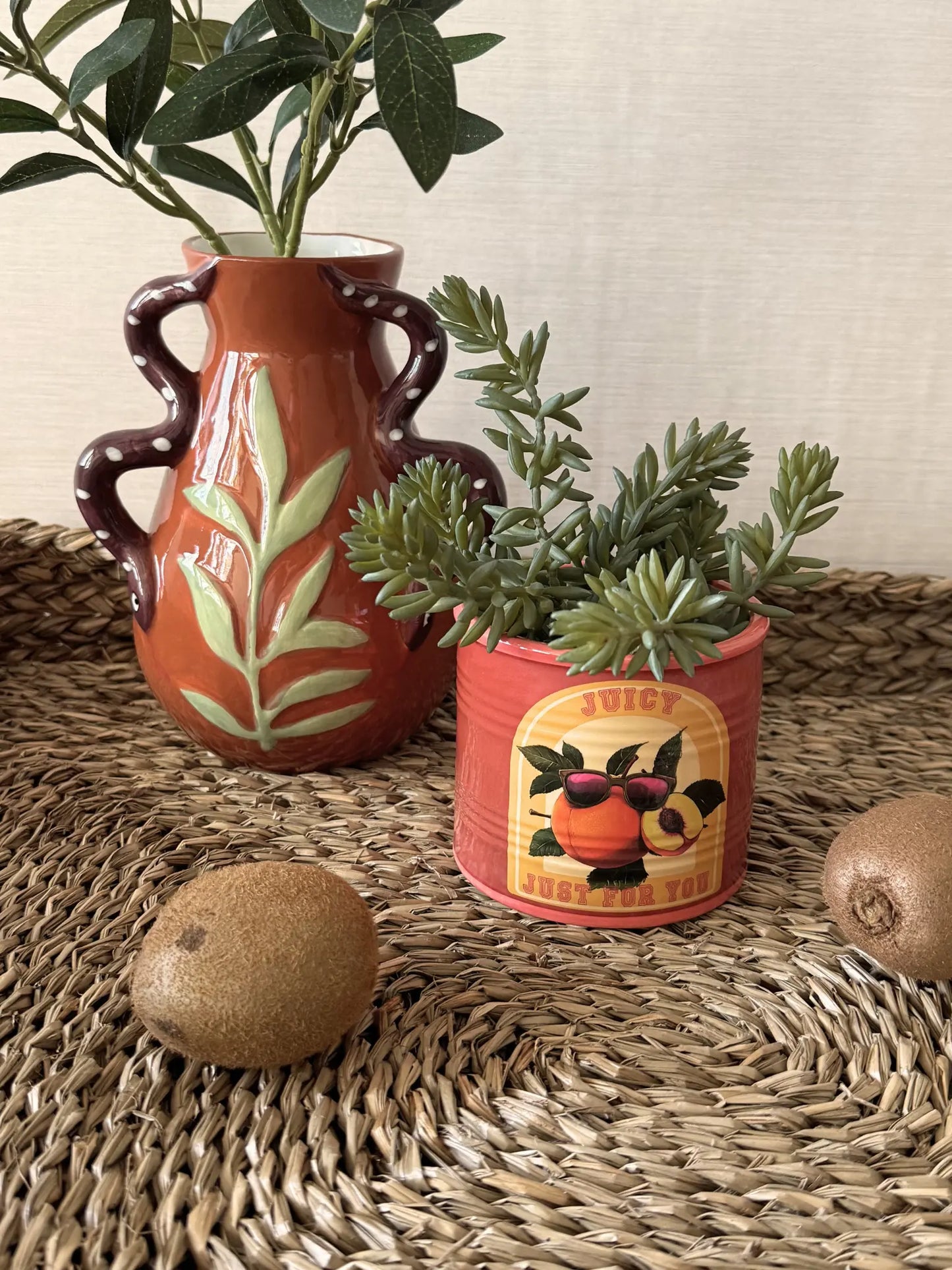 Aardewerk vaas Viperis oranje