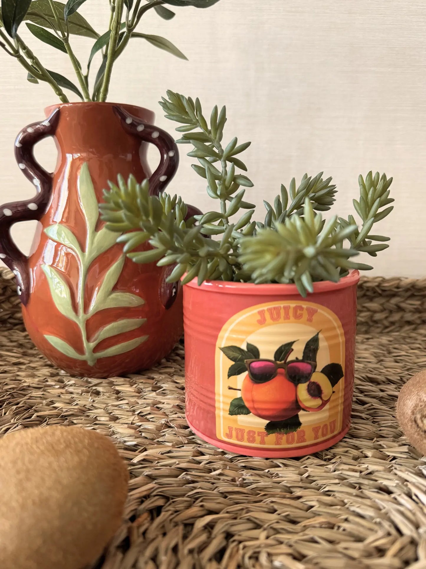 Aardewerk vaas Viperis oranje