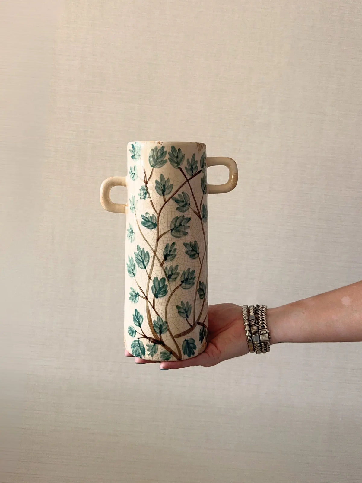 Aardewerk vaas handgeschilderd Midori