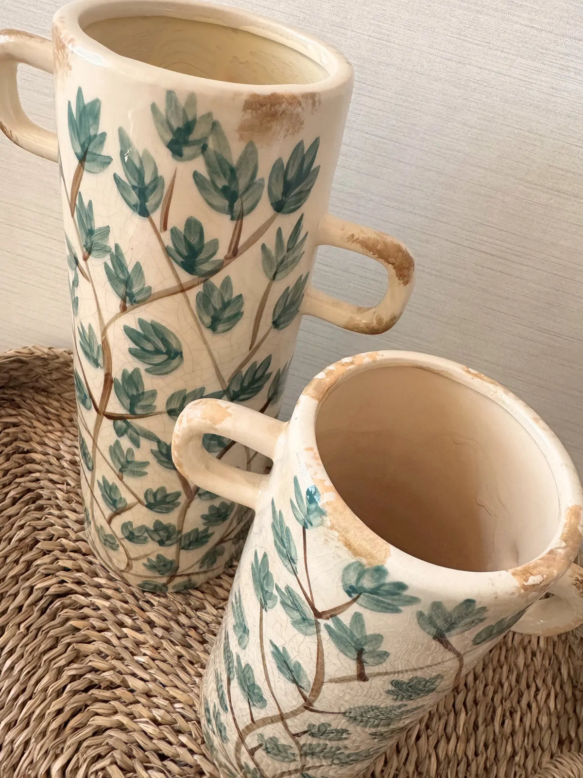 Aardewerk vaas handgeschilderd Midori