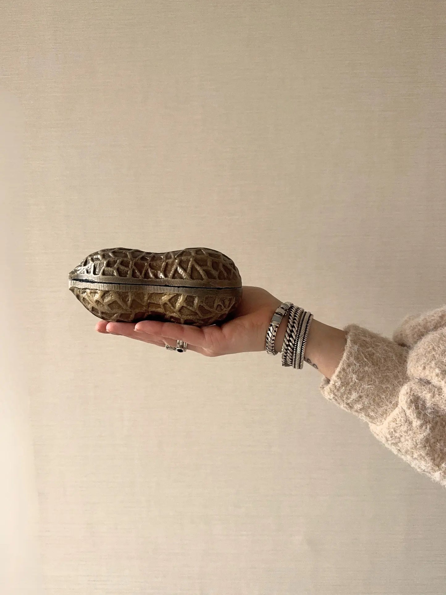 Aluminium opbergbakje pinda