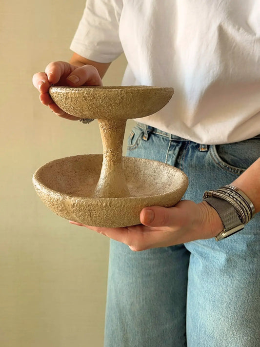 Etagère aardewerk beige