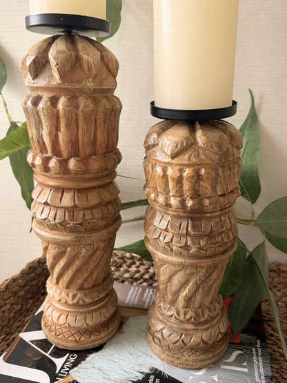 Kaarsenhouder mangohout