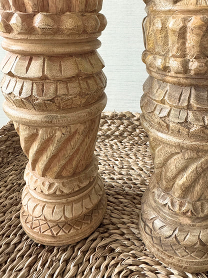 Kaarsenhouder mangohout