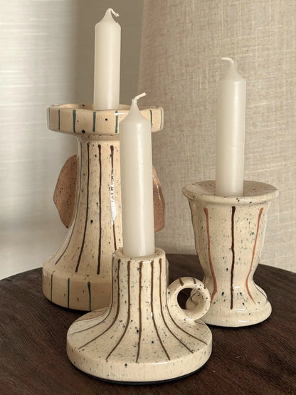 Kaarsenhouder gestreept