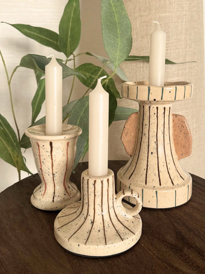 Kaarsenhouder gestreept