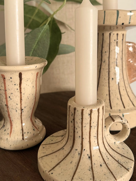 Kaarsenhouder gestreept