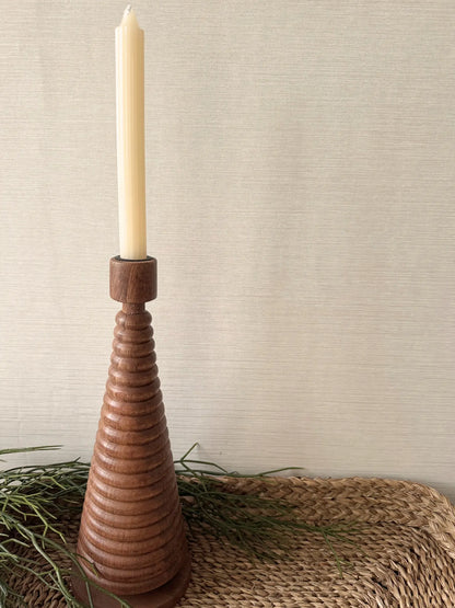 Kaarsenhouder kerstboom bruin