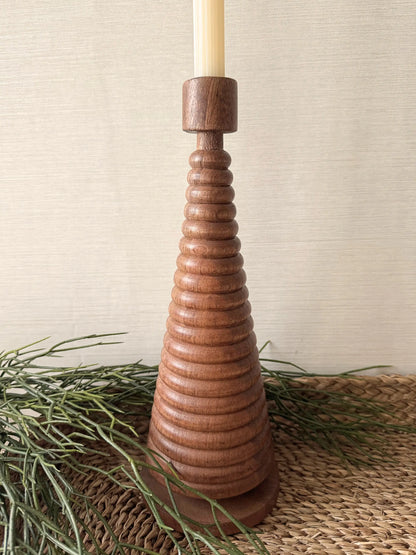 Kaarsenhouder kerstboom bruin