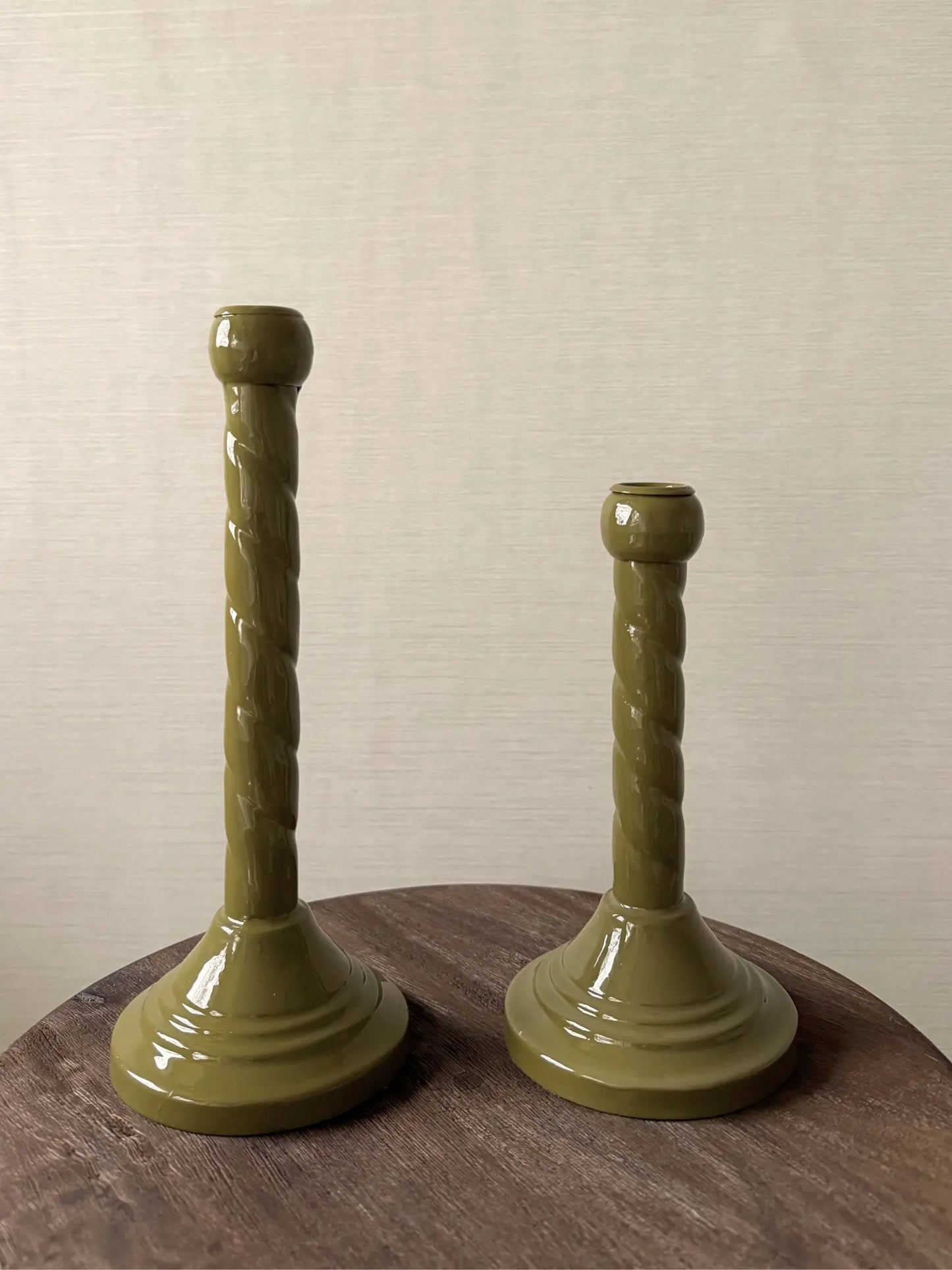 Kaarsenhouder olijfgroen