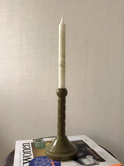 Kaarsenhouder olijfgroen