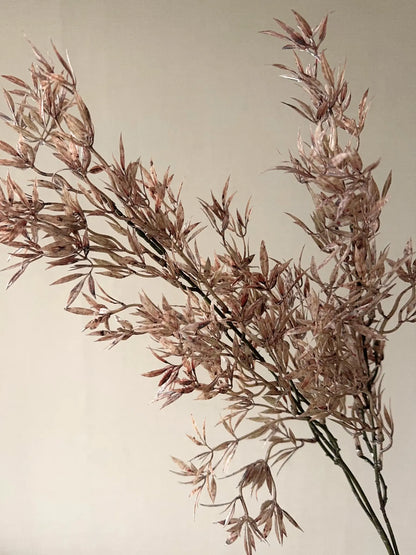 Kunstbloem Nandina bruin rood