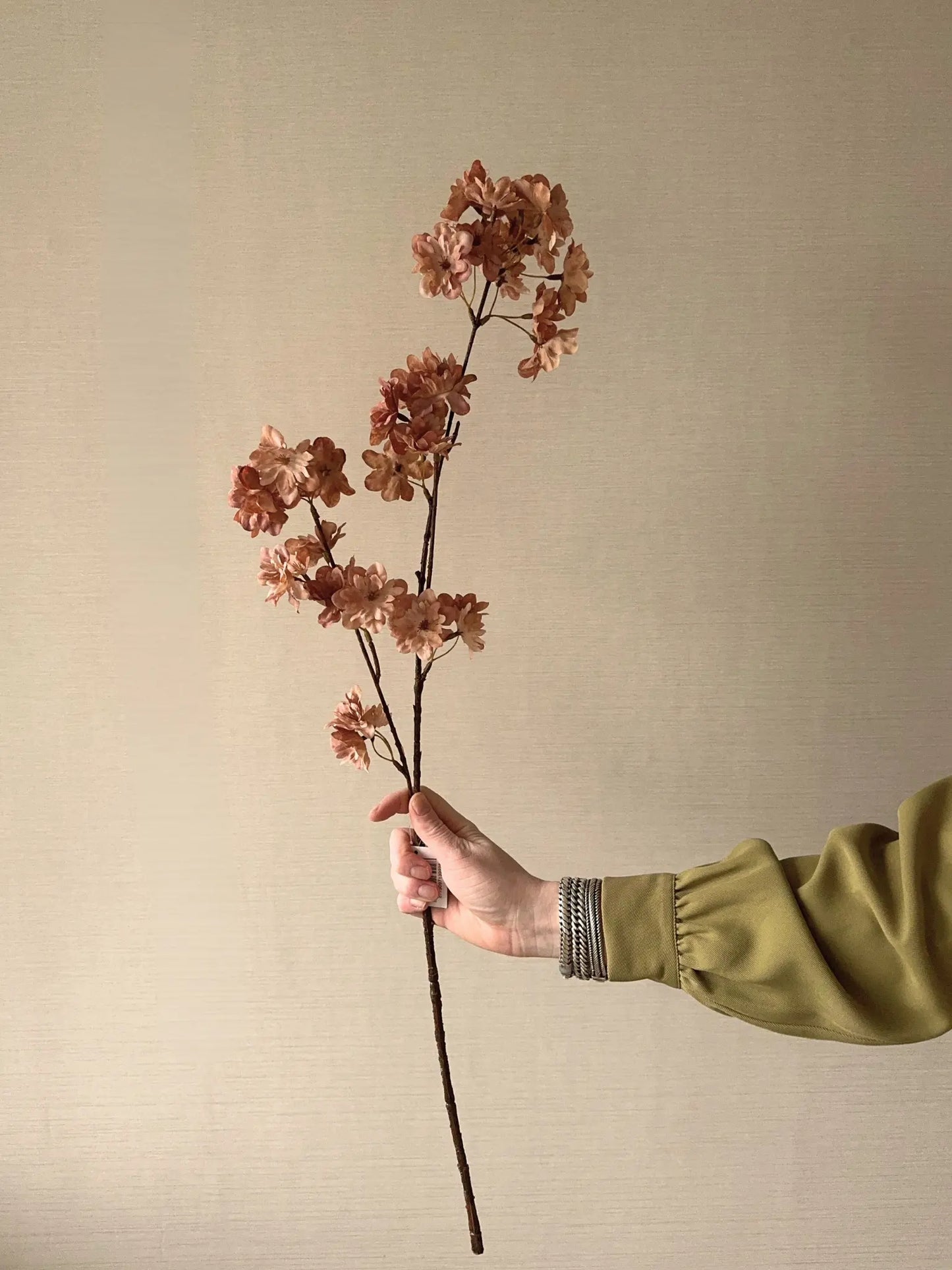 Kunstgroen kersenbloesem zalm