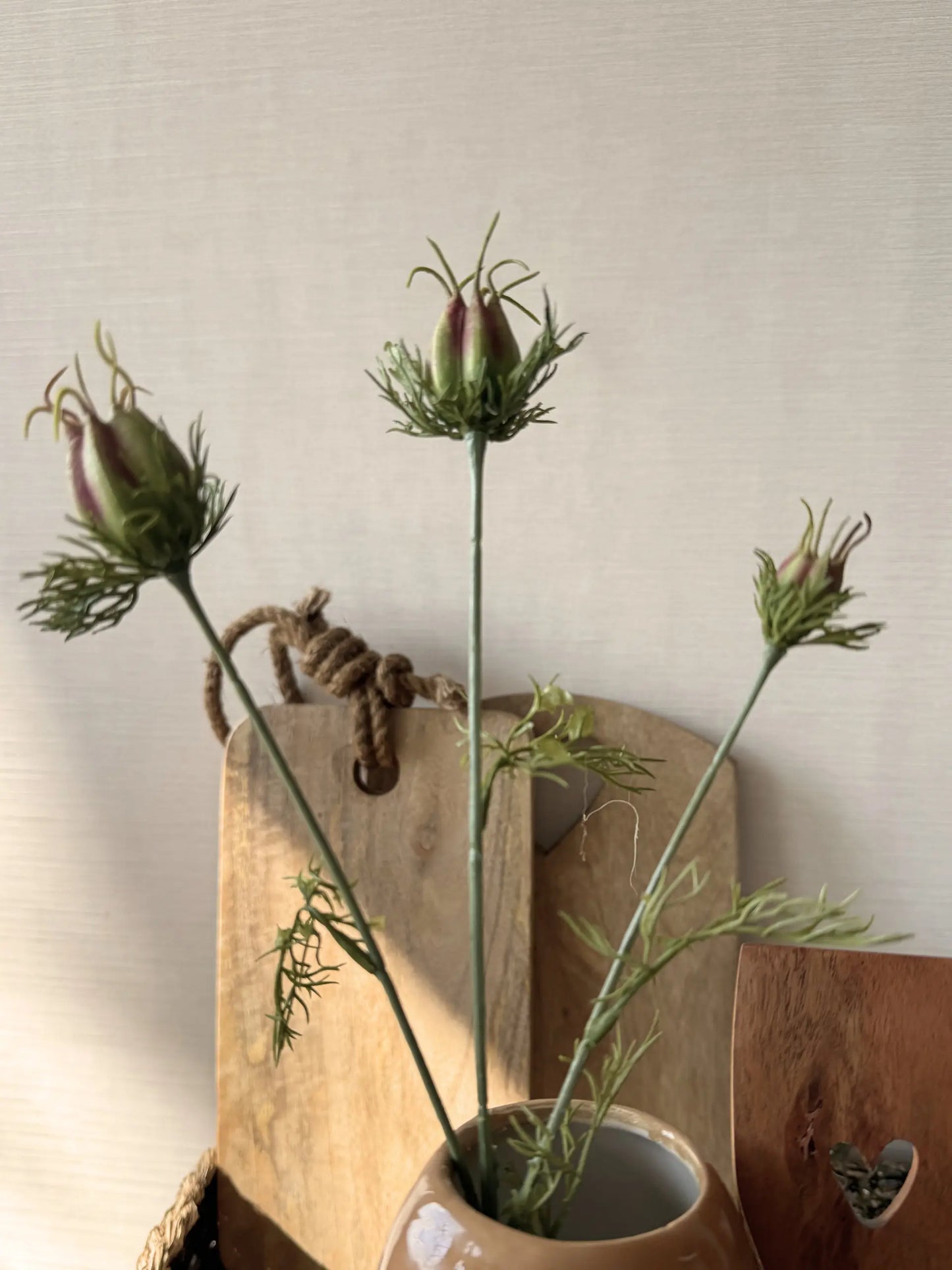 Kunstgroen Nigella knop