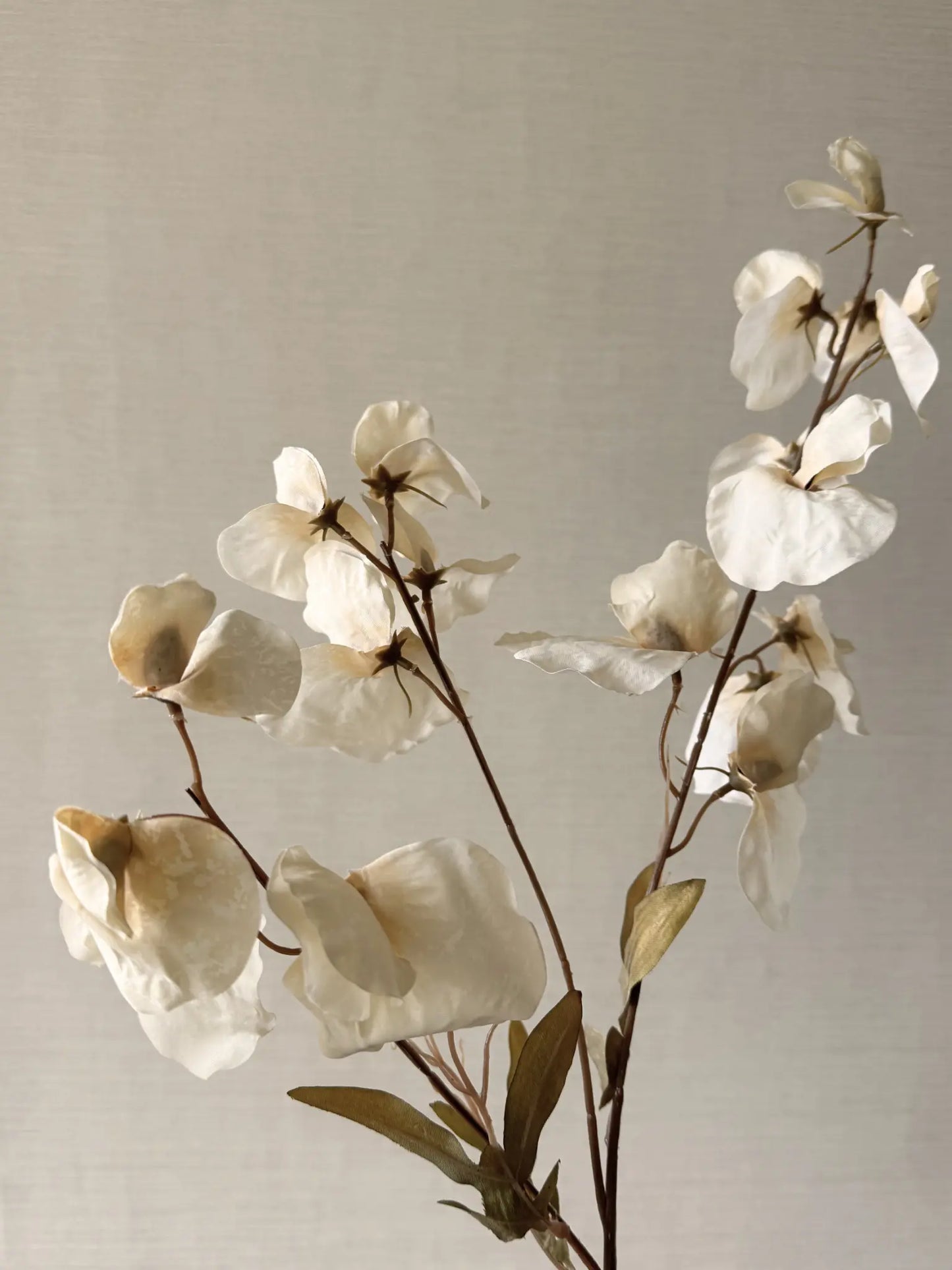 Kunstgroen erwtbloem beige