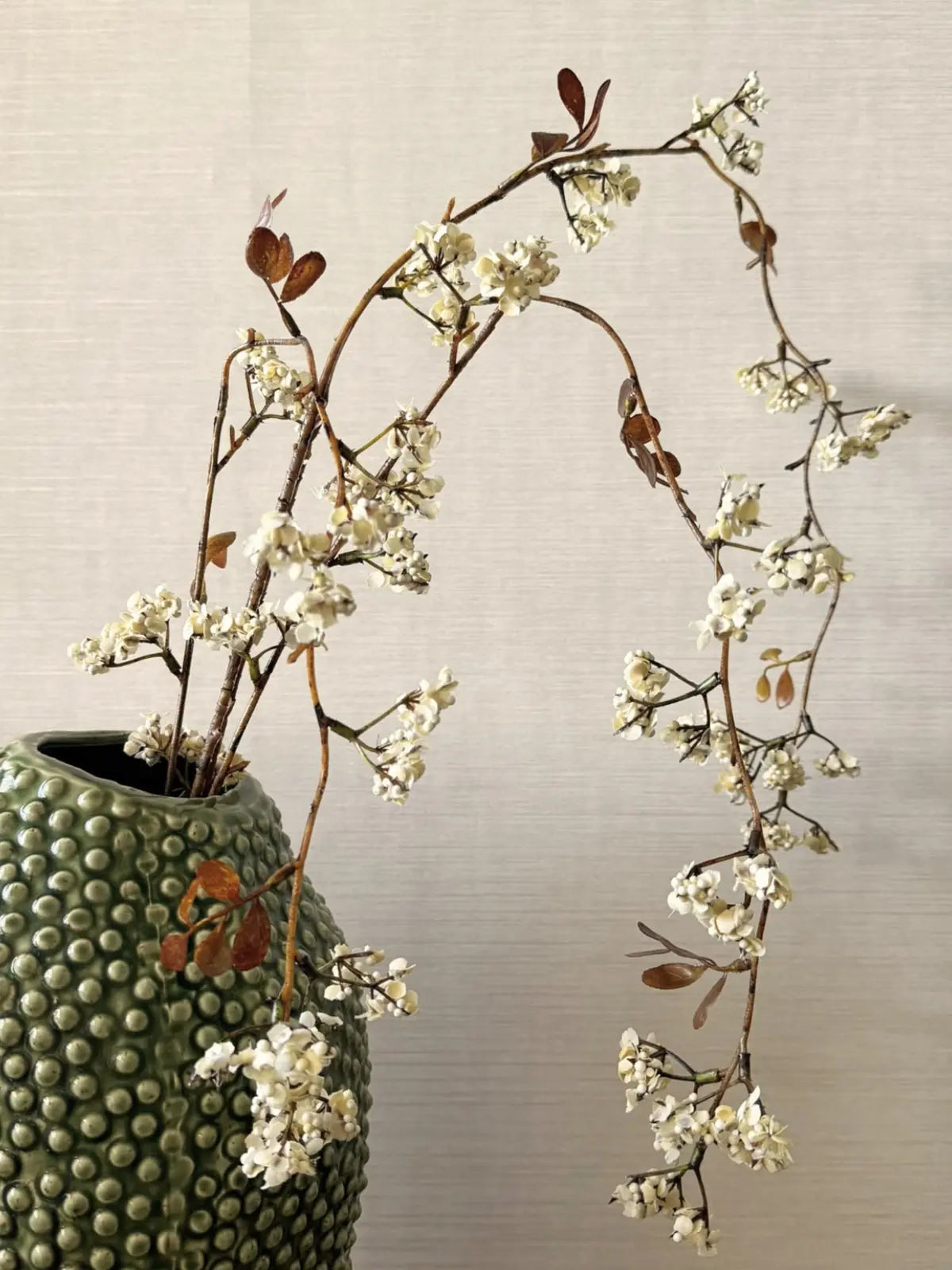 Kunstgroen besjes off-white