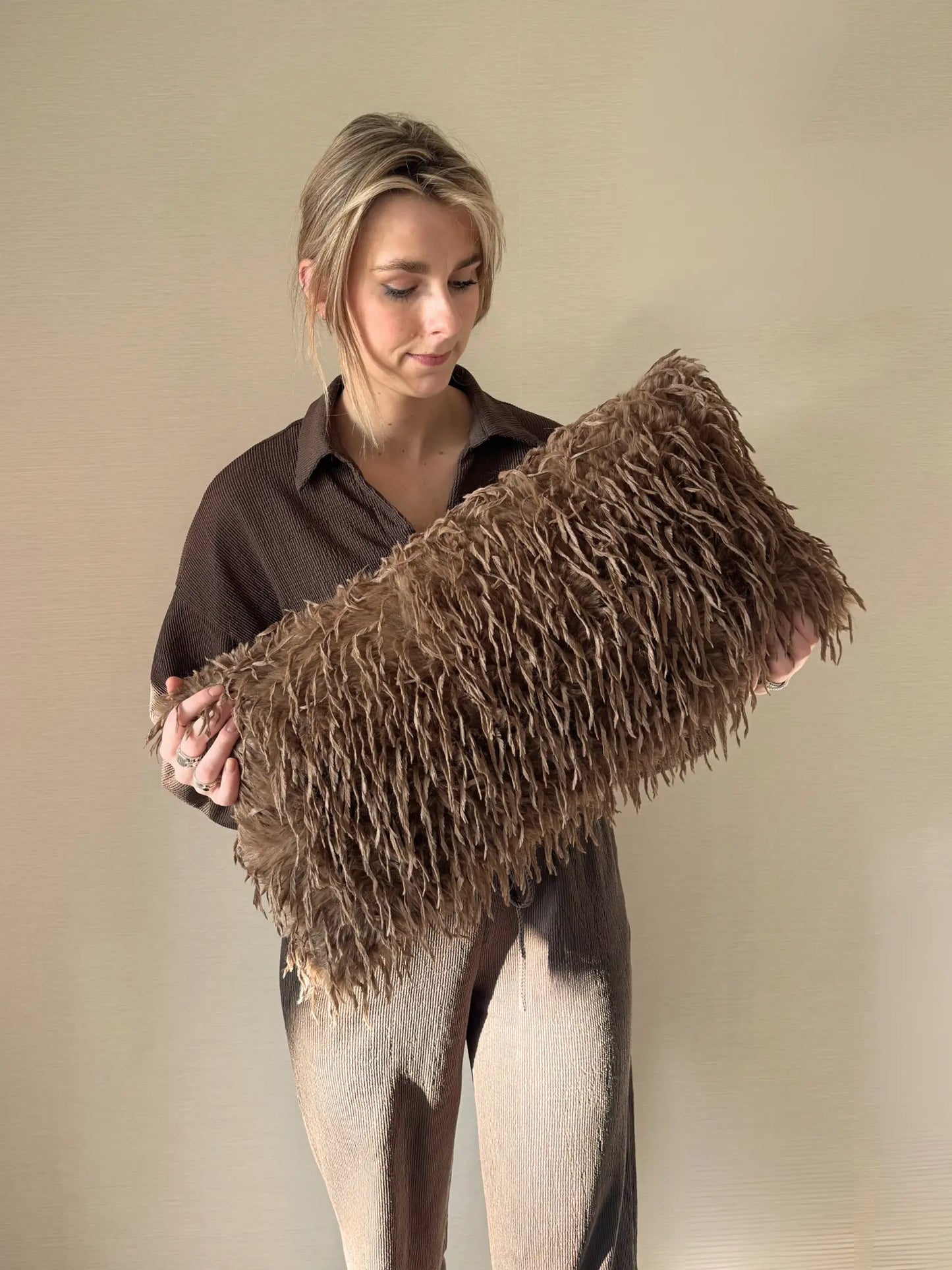 Kussen Allariz bruin