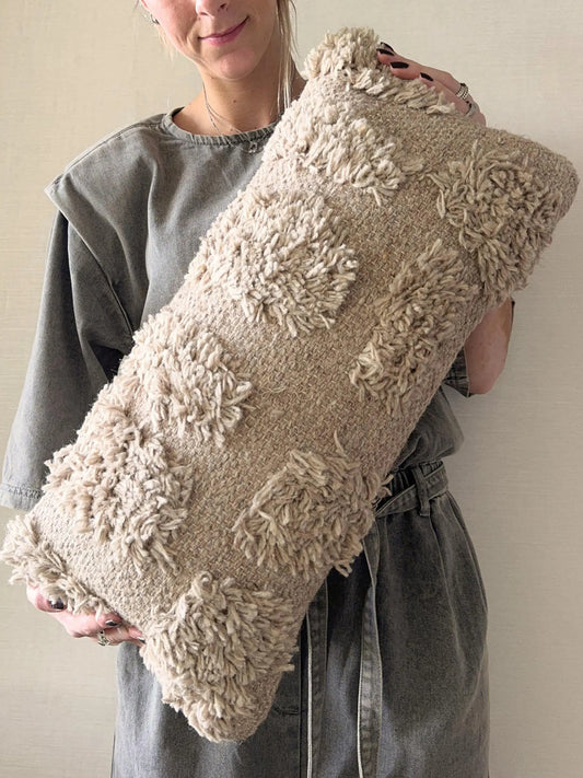 Kussen Latium beige 60 x 30 cm