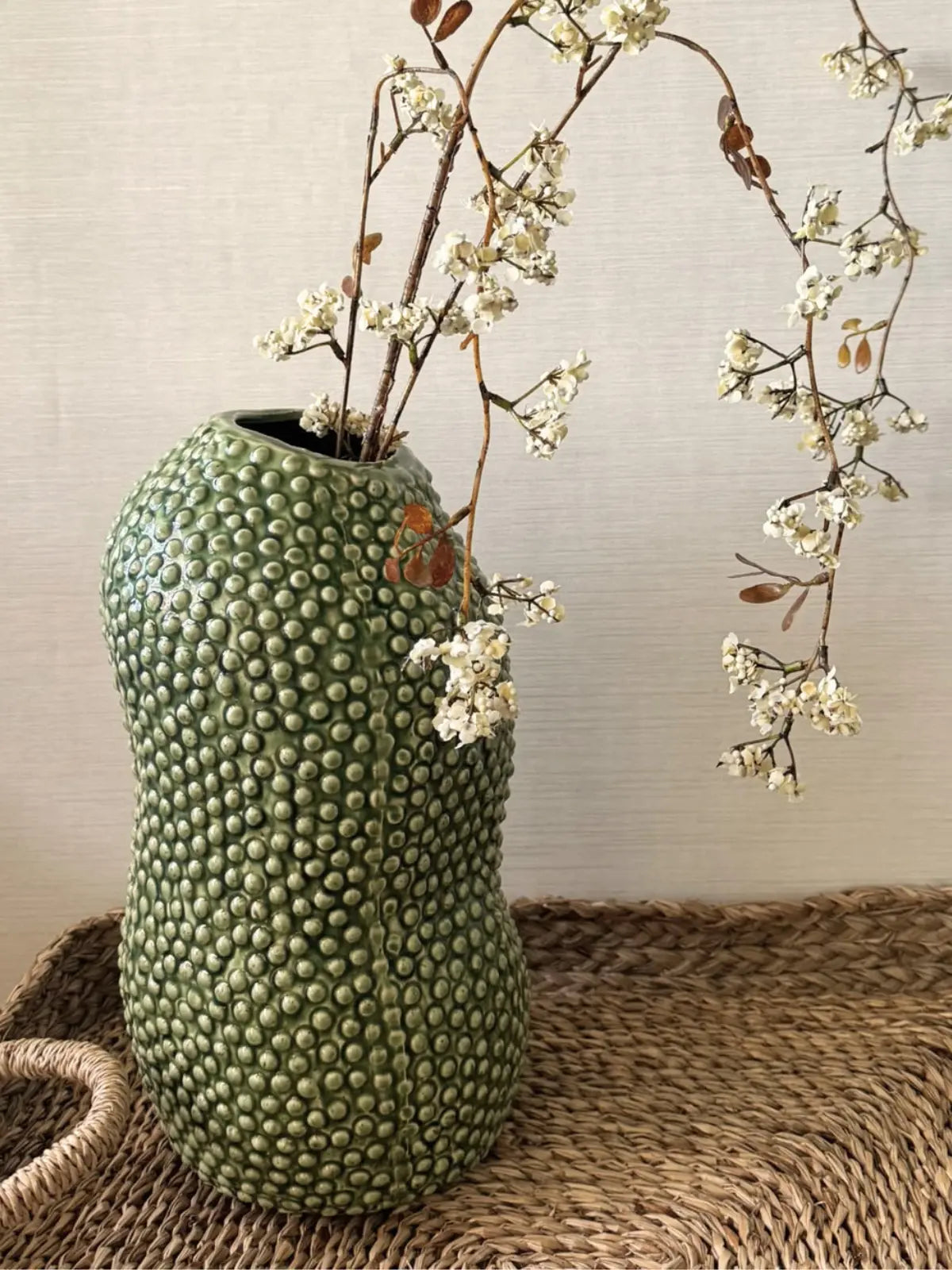 Aardewerk vaas Pickle groen