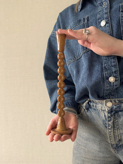 Kaarsenhouder mosterdgeel